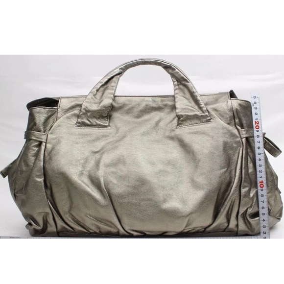 Authentic Gucci Metallic Hysteria Tie Side Bag RARE VINTAGE SATCHEL - Picture 8 of 8